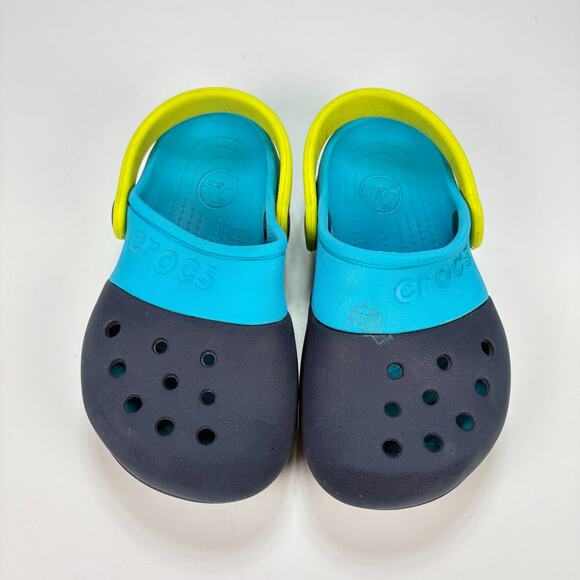 Crocs Electro II Clog Blue Slip On Comfort Sandals Lightweight Youth Size 10 - Picture 3 of 8
